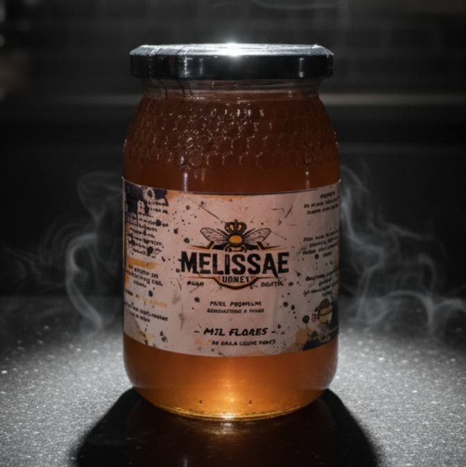 Miel cruda Melissae 500 g, miel pura y natural, sin pasteurizar. Extraída en frío para conservar sus beneficios.