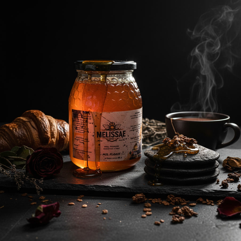 Compra miel cruda Melissae 1 kg. Miel pura y natural, extraída en frío, sin pasteurizar. Sabor auténtico y propiedades reales. Envío rápido.